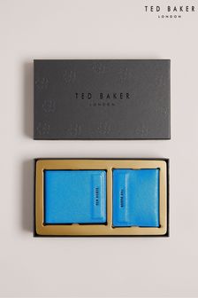 Ted Baker Blue Audar Saffiano Wallet And Card Holder Set (D39966) | $115
