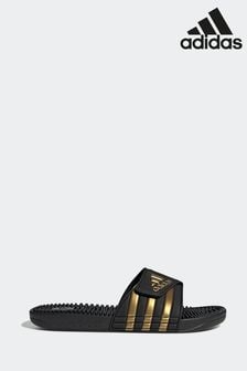 adidas Dark Black Sportswear Adissage Slides (D40444) | kr299