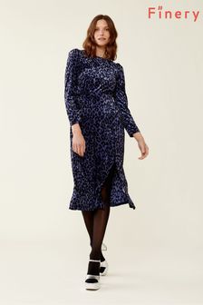 Finery Blue Abel Leopard Dress (D40447) | $81
