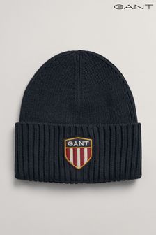 Blau - Gant Mens Banner Shield Beanie (D40540) | 61 €