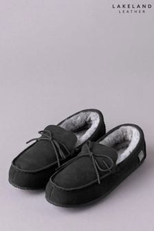 黑色 - Lakeland 皮革男用羊皮莫卡辛拖鞋 (D40679) | NT$3,270