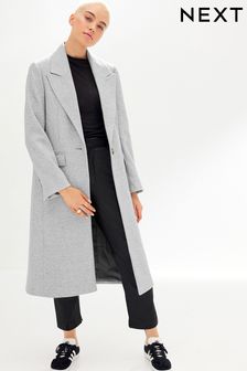 Сірий - Шанувальне пальто з коміром (D40750) | 2 187 ₴
