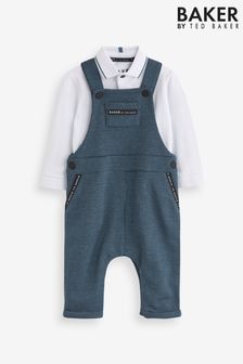 Baker by Ted Baker Navy Polo and Dungaree Set (D40763) | ₪ 163 - ₪ 172