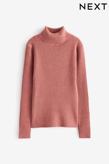 Pink Roll Neck Jumper (3-16yrs) (D41078) | AED40