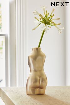 Gold Silhouette Small Ceramic Vase (D41270) | $18