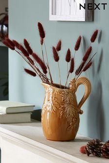 Krugvase aus Keramik mit herbstlichem Eichhörnchen- und Blätterdesign (D41272) | 30 €
