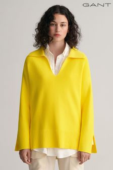 Gant pleten ženski pulover z odprtim ovratnikom (D41310) | €76