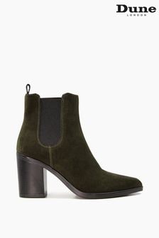 Dune London Green Prea High Western Chelsea Boots (D41386) | SGD 290