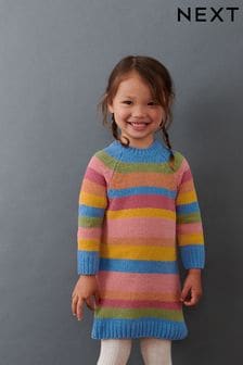 Regenbogen-Design - Chenille-Pulloverkleid (3 Monate bis 7 Jahre) (D41570) | 14 € - 18 €