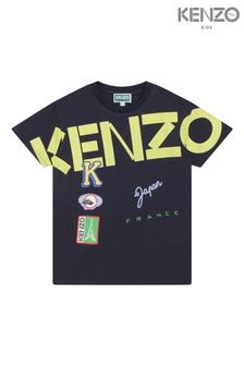 KENZO KIDS Blue Graphic Logo T-Shirt (D41713) | €49.50 - €61