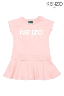 Girls Kenzo Kids Pink Logo Dresses Next USA