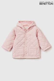 Benetton Pink Quilted Hooded Coat (D41777) | $71