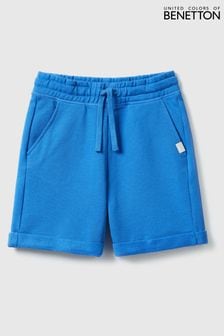 Azul - Pantalones cortos con cordón ajustable y logo para niños de Benetton (D41818) | 23 €