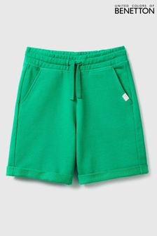 Vert - Bermuda Benetton à cordon de serrage Shorts (D41821) | 23€