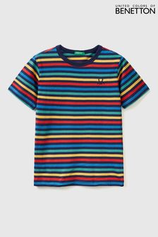 Benetton Boys Striped Logo T-Shirt (D41831) | €19