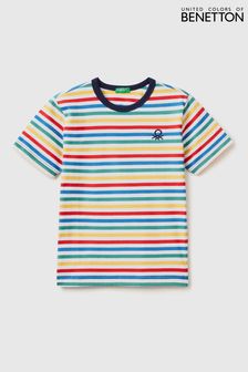 Benetton Boys Striped Logo T-Shirt (D41832) | KRW29,900