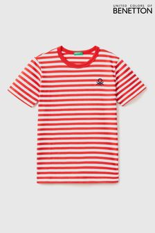 Benetton Striped Logo T-Shirt (D41836) | $23