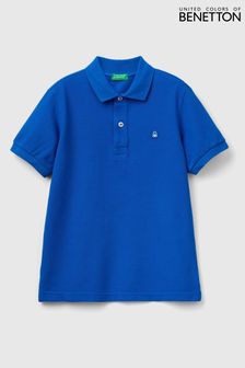 Blau - Benetton Poloshirt mit Logo (D41846) | 31 €