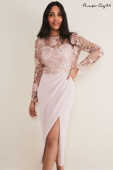 Phase Eight Pink Petite Adeline Double Layer Dress (D41953) | $415