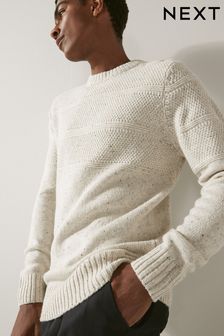 Teksturiran pulover z barvnimi bloki standardnega kroja (D42021) | €15