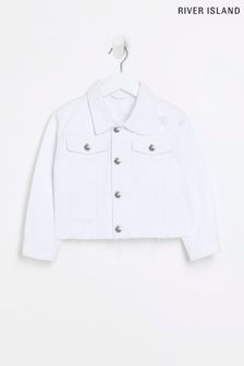 Белая джинсовая куртка для девочек River Island (D42031) | €15