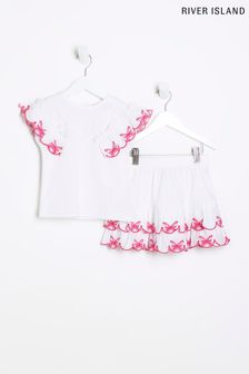 River Island Girls White Butterfly Broidery Set (D42084) | 122 ر.ق