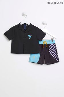 River Island男童Wavy黑色泳衣套裝 (D42425) | HK$247