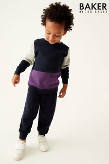 Baker By Ted Baker (0-6歲) 海軍藍針織毛衣和慢跑褲套裝 (D42462) | NT$1,770 - NT$1,960