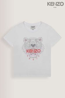 Kenzo Kids T-Shirt mit Tiger-Logoprint, Mehrfarbig/Weiß (D43021) | 83 € - 114 €