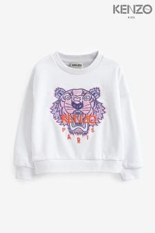 KENZO KIDS Tiger White Print Logo Sweatshirt (D43122) | €72 - €108