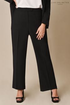 Live Unlimited Curve Woven Straight Leg Tailored Trousers With Shorter Length (D43187) | €49