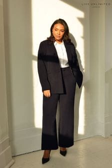 Live Unlimited Black Curve Woven Straight leg Regular length Tailored Trousers (D43190) | €50