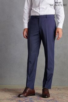 Blue Tailored Fit Signature Wool Textured Suit Trousers (D43268) | 96 €