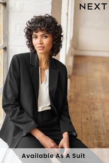 Black Tailored Single Breasted Blazer (D43390) | $68