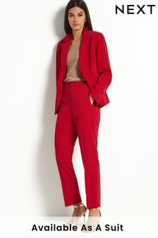 Rdeča - Ozke krojene hlače (D43399) | €13