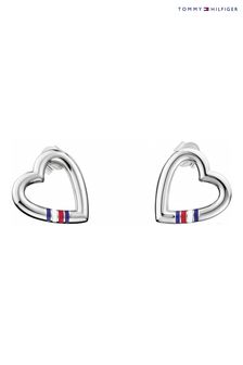 Tommy Hilfiger Jewellery Ladies Silver Tone Heart Studs Earrings (D43664) | €50