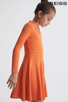 Reiss Orange Clare Senior Knitted Fit and Flare Dress (D43724) | kr1,166