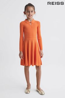 Reiss Orange Clare Junior Knitted Fit and Flare Dress (D43725) | kr1,094