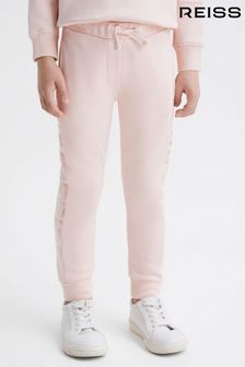 Reiss Soft Pink Maria Senior Sequin Joggers (D43738) | OMR26
