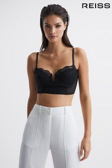 Reiss Millie Lace Cropped Corset