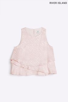 River Island Girls Pink Tiered Blouse (D43992) | €11