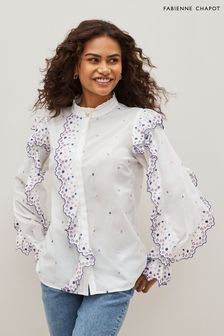 Кремовая блузка на пуговицах с оборками Fabienne Chapot Josie (D44644) | €100