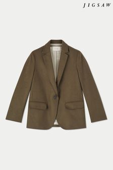 Jigsaw Green Brook Short Flannel Jacket (D45384) | €140