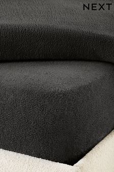 Charcoal Grey Fleece Deep Fitted Fitted Sheets (D45616) | kr167 - kr335