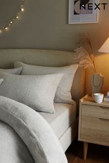 Set of 2 Grey Fleece Pillowcases (D45630) | ₪ 28
