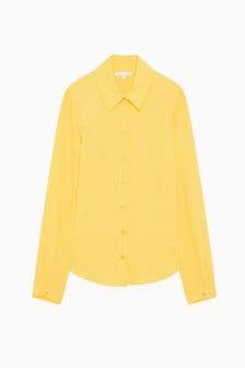 Patrizia Pepe Yellow Long Sleeved Shirt With Maxy Pleat Back (D45775) | €89