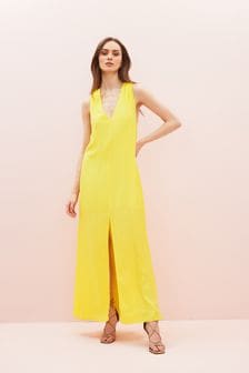 Patrizia Pepe Yellow Maxi Loose Fit Dress (D45839) | €179