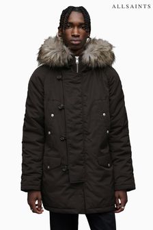 AllSaints Black Jacobus Parka Jacket (D45976) | $555