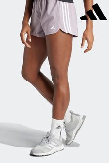 Пурпурный - Adidas Pacer Training 3 Stripes Woven High Rise Shorts (D46021) | €37