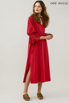 Odd Molly Red Teagan Midi Dress (D46189) | €83
